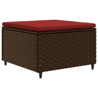 Thumbnail for 6-tlg. Garten-Lounge-Set mit Kissen Braun Poly Rattan