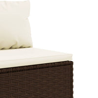 Thumbnail for 5-tlg. Garten-Lounge-Set mit Kissen Braun Poly Rattan