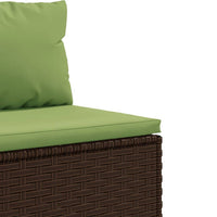 Thumbnail for 6-tlg. Garten-Lounge-Set mit Kissen Braun Poly Rattan