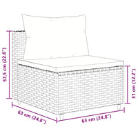 Thumbnail for 6-tlg. Garten-Lounge-Set mit Kissen Braun Poly Rattan