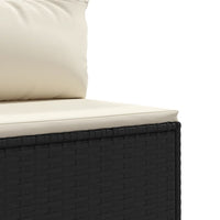 Thumbnail for 6-tlg. Garten-Lounge-Set mit Kissen Schwarz Poly Rattan