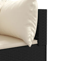 Thumbnail for 6-tlg. Garten-Lounge-Set mit Kissen Schwarz Poly Rattan