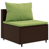 Thumbnail for 6-tlg. Garten-Lounge-Set mit Kissen Braun Poly Rattan