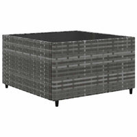 Thumbnail for 7-tlg. Garten-Lounge-Set mit Kissen Grau Poly Rattan