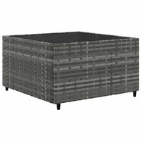 Thumbnail for 7-tlg. Garten-Lounge-Set mit Kissen Grau Poly Rattan