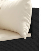 Thumbnail for 5-tlg. Garten-Lounge-Set mit Kissen Schwarz Poly Rattan
