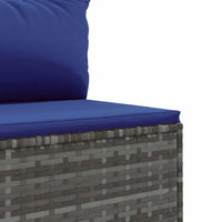 Thumbnail for 5-tlg. Garten-Lounge-Set mit Kissen Grau Poly Rattan