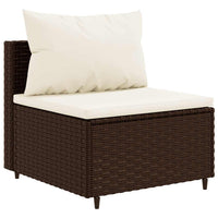 Thumbnail for 7-tlg. Garten-Lounge-Set mit Kissen Braun Poly Rattan