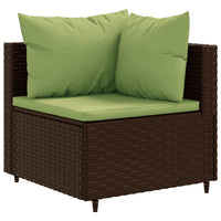 Thumbnail for 9-tlg. Garten-Lounge-Set mit Kissen Braun Poly Rattan