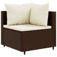 Thumbnail for 6-tlg. Garten-Lounge-Set mit Kissen Braun Poly Rattan