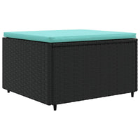 Thumbnail for 6-tlg. Garten-Lounge-Set mit Kissen Schwarz Poly Rattan