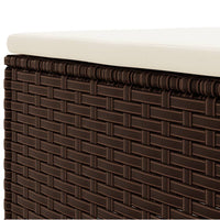 Thumbnail for 7-tlg. Garten-Lounge-Set mit Kissen Braun Poly Rattan