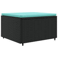 Thumbnail for 7-tlg. Garten-Lounge-Set mit Kissen Schwarz Poly Rattan