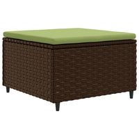 Thumbnail for 7-tlg. Garten-Lounge-Set mit Kissen Braun Poly Rattan