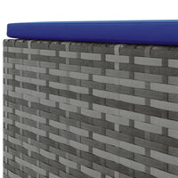 Thumbnail for 8-tlg. Garten-Lounge-Set mit Kissen Grau Poly Rattan