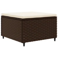 Thumbnail for 6-tlg. Garten-Lounge-Set mit Kissen Braun Poly Rattan