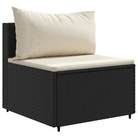 Thumbnail for 9-tlg. Garten-Lounge-Set mit Kissen Schwarz Poly Rattan