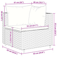 Thumbnail for 10-tlg. Garten-Lounge-Set mit Kissen Braun Poly Rattan