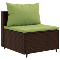 Thumbnail for 10-tlg. Garten-Lounge-Set mit Kissen Braun Poly Rattan