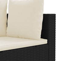 Thumbnail for 4-tlg. Garten-Sofagarnitur mit Kissen Schwarz Poly Rattan