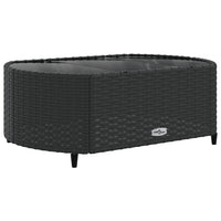 Thumbnail for 4-tlg. Garten-Sofagarnitur mit Kissen Schwarz Poly Rattan