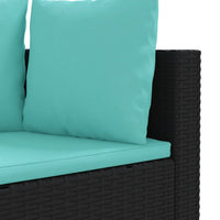 Thumbnail for 4-tlg. Garten-Sofagarnitur mit Kissen Schwarz Poly Rattan