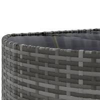 Thumbnail for 4-tlg. Garten-Sofagarnitur mit Kissen Grau Poly Rattan
