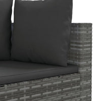 Thumbnail for 5-tlg. Garten-Sofagarnitur mit Kissen Grau Poly Rattan