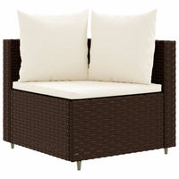 Thumbnail for 7-tlg. Garten-Sofagarnitur mit Kissen Braun Poly Rattan