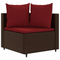 Thumbnail for 7-tlg. Garten-Sofagarnitur mit Kissen Braun Poly Rattan