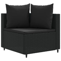 Thumbnail for 8-tlg. Garten-Sofagarnitur mit Kissen Schwarz Poly Rattan
