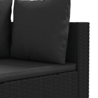 Thumbnail for 6-tlg. Garten-Sofagarnitur mit Kissen Schwarz Poly Rattan