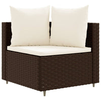 Thumbnail for 10-tlg. Garten-Sofagarnitur mit Kissen Braun Poly Rattan