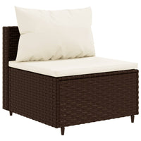Thumbnail for 10-tlg. Garten-Sofagarnitur mit Kissen Braun Poly Rattan