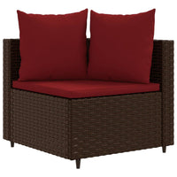 Thumbnail for 10-tlg. Garten-Sofagarnitur mit Kissen Braun Poly Rattan