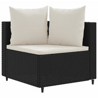 Thumbnail for 10-tlg. Garten-Sofagarnitur mit Kissen Schwarz Poly Rattan