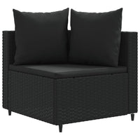 Thumbnail for 10-tlg. Garten-Sofagarnitur mit Kissen Schwarz Poly Rattan