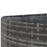 Thumbnail for 10-tlg. Garten-Sofagarnitur mit Kissen Grau Poly Rattan
