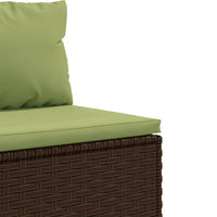 Thumbnail for 6-tlg. Garten-Sofagarnitur mit Kissen Braun Poly Rattan