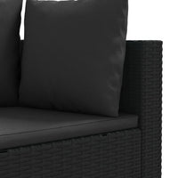 Thumbnail for 9-tlg. Garten-Sofagarnitur mit Kissen Schwarz Poly Rattan