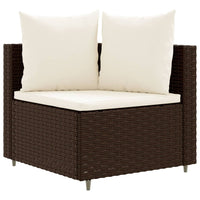 Thumbnail for 7-tlg. Garten-Sofagarnitur mit Kissen Braun Poly Rattan
