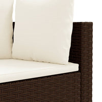 Thumbnail for 7-tlg. Garten-Sofagarnitur mit Kissen Braun Poly Rattan