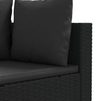 Thumbnail for 7-tlg. Garten-Sofagarnitur mit Kissen Schwarz Poly Rattan