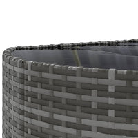 Thumbnail for 7-tlg. Garten-Sofagarnitur mit Kissen Grau Poly Rattan