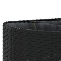 Thumbnail for 5-tlg. Garten-Sofagarnitur mit Kissen Schwarz Poly Rattan