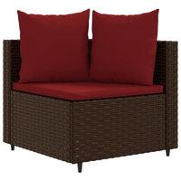 Thumbnail for 4-tlg. Garten-Sofagarnitur mit Kissen Braun Poly Rattan
