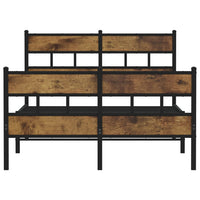 Thumbnail for Metallbett ohne Matratze Räuchereiche 120x190 cm