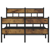 Thumbnail for Metallbett ohne Matratze Räuchereiche 120x200 cm