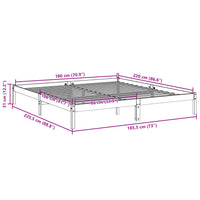 Thumbnail for Massivholzbett Extra Lang ohne Matratze Weiß 180x220 Kieferholz