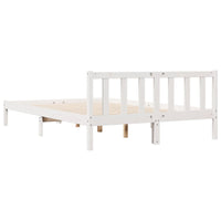 Thumbnail for Massivholzbett Extra Lang ohne Matratze Weiß 140x210 Kieferholz